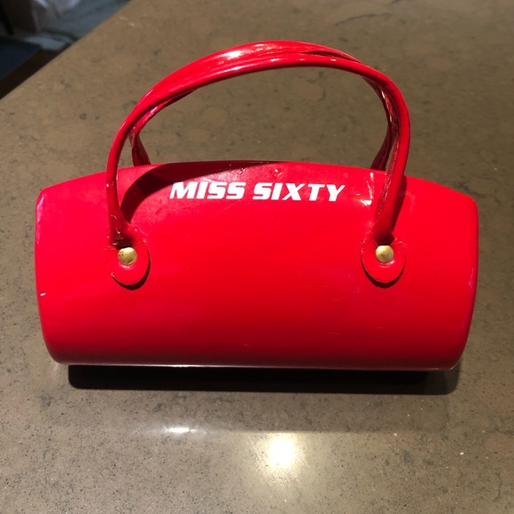 Miss Sixty Red mini bag / sunglasses case - Picture 1 of 4